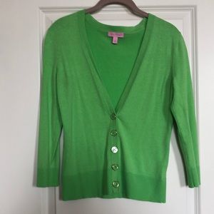 SOLD Lilly Pulitzer Spring Green Cardigan